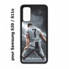Coque noire pour Samsung Galaxy S20 / S11E Cristiano Ronaldo club foot Turin Football stade