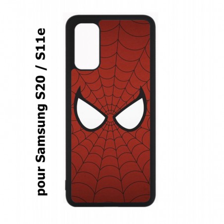 Coque noire pour Samsung Galaxy S20 / S11E les yeux de Spiderman - Spiderman Eyes - toile Spiderman