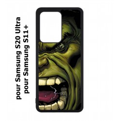 Coque noire pour Samsung Galaxy S20 Ultra / S11+ Monstre Vert Hulk Hurlant