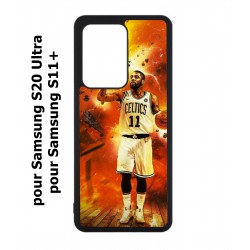 Coque noire pour Samsung Galaxy S20 Ultra / S11+ star Basket Kyrie Irving 11 Nets de Brooklyn