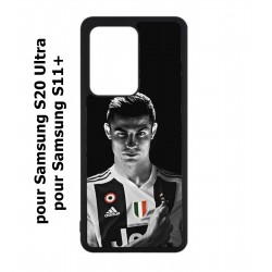 Coque noire pour Samsung Galaxy S20 Ultra / S11+ Cristiano Ronaldo Club Foot Turin