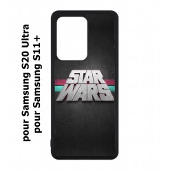 Coque noire pour Samsung Galaxy S20 Ultra / S11+ logo Stars Wars fond gris - légende Star Wars