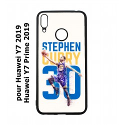 Coque noire pour Huawei Y7 2019 / Y7 Prime 2019 Stephen Curry Basket NBA Golden State