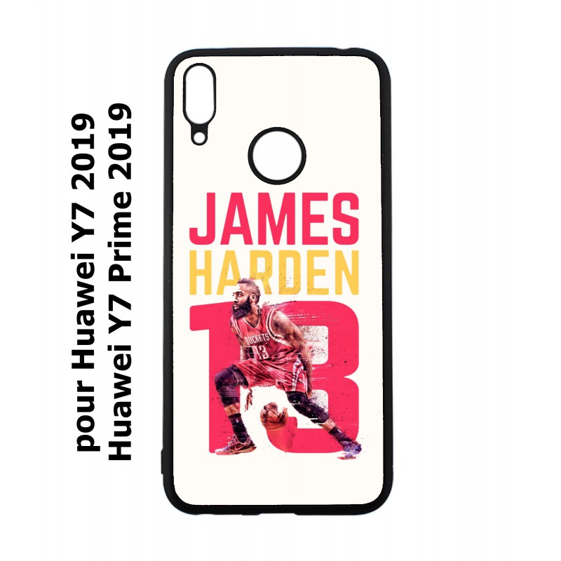 Coque noire pour Huawei Y7 2019 / Y7 Prime 2019 star Basket James Harden 13 Rockets de Houston