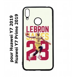 Coque noire pour Huawei Y7 2019 / Y7 Prime 2019 star Basket Lebron James Cavaliers de Cleveland 23