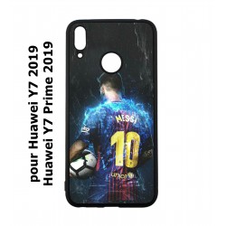 Coque noire pour Huawei Y7 2019 / Y7 Prime 2019 Lionel Messi FC Barcelone Foot
