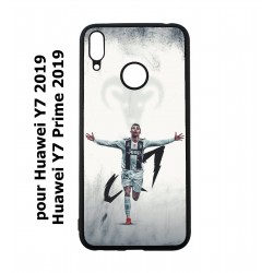 Coque noire pour Huawei Y7 2019 / Y7 Prime 2019 Cristiano CR-7 Ronaldo club foot Turin Football