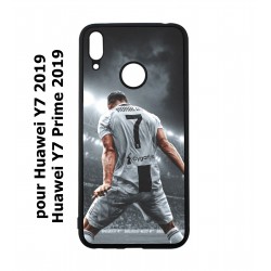 Coque noire pour Huawei Y7 2019 / Y7 Prime 2019 Cristiano Ronaldo club foot Turin Football stade