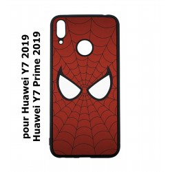 Coque noire pour Huawei Y7 2019 / Y7 Prime 2019 les yeux de Spiderman - Spiderman Eyes - toile Spiderman