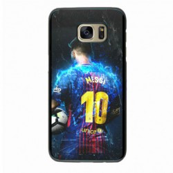 Coque noire pour Samsung i8160 Lionel Messi FC Barcelone Foot