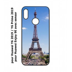 Coque noire pour Huawei Y6 2019 / Y6 Prime 2019 Tour Eiffel Paris France
