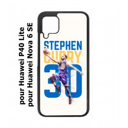 Coque noire pour Huawei P40 Lite / Nova 6 SE Stephen Curry Basket NBA Golden State