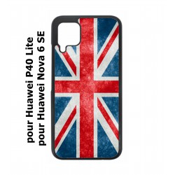 Coque noire pour Huawei P40 Lite / Nova 6 SE Drapeau Royaume uni - United Kingdom Flag