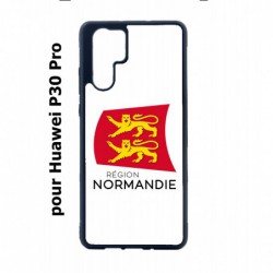 Coque noire pour Huawei P30 Pro Logo Normandie - Écusson Normandie - 2 léopards