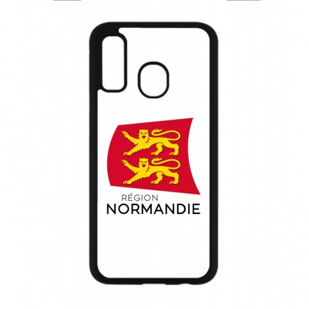 Coque noire pour Samsung A520/A5 2017 Logo Normandie - Écusson Normandie - 2 léopards