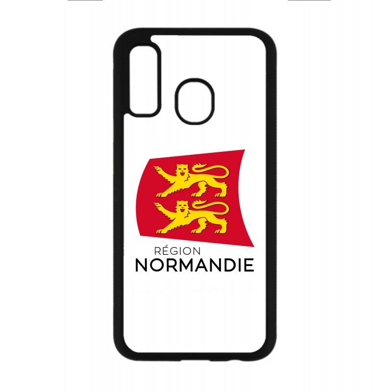 Coque noire pour Samsung Ace 3 i7272 Logo Normandie - Écusson Normandie - 2 léopards