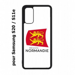 Coque noire pour Samsung Galaxy S20 / S11E Logo Normandie - Écusson Normandie - 2 léopards