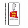 Coque noire pour Xiaomi Redmi Note 8 PRO Logo Normandie - Écusson Normandie - 2 léopards