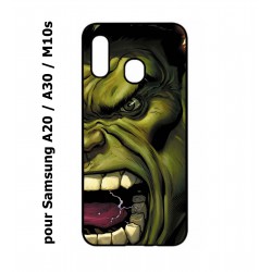 Coque noire pour Samsung Galaxy A20 / A30 / M10S Monstre Vert Hulk Hurlant