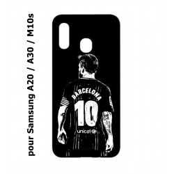 Coque noire pour Samsung Galaxy A20 / A30 / M10S Lionel Messi FC Barcelone Foot
