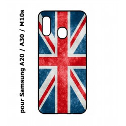 Coque noire pour Samsung Galaxy A20 / A30 / M10S Drapeau Royaume uni - United Kingdom Flag