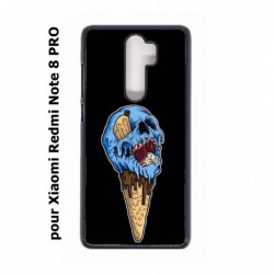 Coque noire pour Xiaomi Redmi Note 8 PRO Ice Skull - Crâne Glace - Cône Crâne - skull art