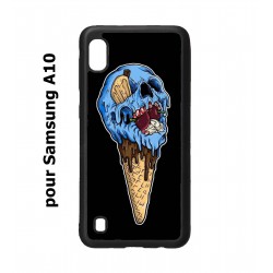 Coque noire pour Samsung Galaxy A10 Ice Skull - Crâne Glace - Cône Crâne - skull art