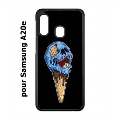 Coque noire pour Samsung Galaxy A20e Ice Skull - Crâne Glace - Cône Crâne - skull art