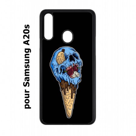 Coque noire pour Samsung Galaxy A20s Ice Skull - Crâne Glace - Cône Crâne - skull art