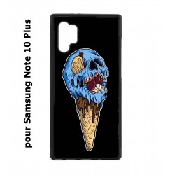 Coque noire pour Samsung Galaxy Note 10 Plus Ice Skull - Crâne Glace - Cône Crâne - skull art