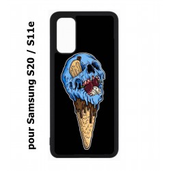 Coque noire pour Samsung Galaxy S20 / S11E Ice Skull - Crâne Glace - Cône Crâne - skull art