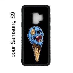 Coque noire pour Samsung S9 Ice Skull - Crâne Glace - Cône Crâne - skull art