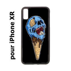 Coque noire pour iPhone XR Ice Skull - Crâne Glace - Cône Crâne - skull art