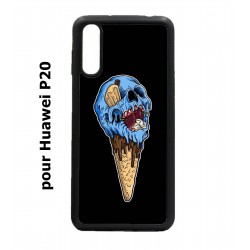 Coque noire pour Huawei P20 Ice Skull - Crâne Glace - Cône Crâne - skull art