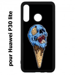 Coque noire pour Huawei P30 Lite Ice Skull - Crâne Glace - Cône Crâne - skull art