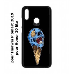 Coque noire pour Huawei P Smart 2019 Ice Skull - Crâne Glace - Cône Crâne - skull art
