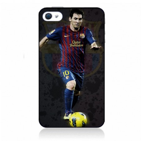 Coque noire pour IPHONE 6/6S Messi Lionel Barcelone Club Barça Football numéro 10