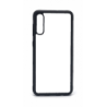 Coque pour Samsung Galaxy A50 A50S et A30S Peace and Love LGBT - couleur arc en ciel - contour noir