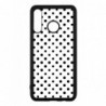 Coque noire pour Huawei Mate 10 Pro motif géométrique pattern noir et blanc - ronds noirs