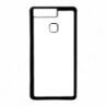 Coque pour Huawei P9 motif géométrique pattern noir et blanc - ronds noirs - contour noir (Huawei P9)