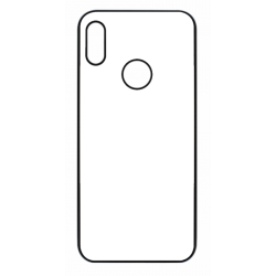 Coque pour Huawei Y6 2019 / Y6 Prime 2019 motif géométrique pattern noir et blanc - ronds noirs - contour noir