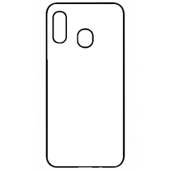 Coque pour Samsung Galaxy A20 / A30 / M10S motif géométrique pattern noir et blanc - ronds noirs - contour noir