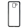 Coque pour Samsung Galaxy J6 2018 motif géométrique pattern noir et blanc - ronds noirs - contour noir