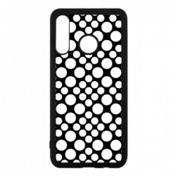 Coque noire pour Huawei Mate 10 Pro motif géométrique pattern noir et blanc - ronds blancs