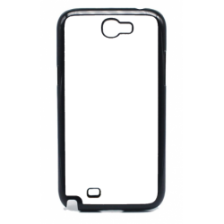 Coque pour Samsung Note 2 N7100 motif géométrique pattern noir et blanc - ronds blancs - contour noir (Samsung Note 2 N7100)