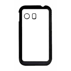 Coque pour Samsung Galaxy Y S5360 motif géométrique pattern noir et blanc - ronds blancs - contour noir