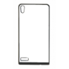 Coque pour Huawei P6 motif géométrique pattern noir et blanc - ronds et carrés - contour noir (Huawei P6)