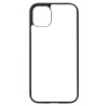 Coque pour Iphone 11 motif géométrique pattern noir et blanc - ronds noirs sur fond blanc - contour noir (Iphone 11)
