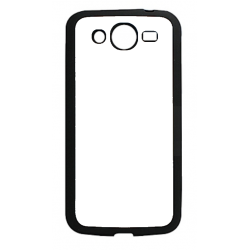 Coque pour Samsung Mega 5.8p i9150 motif géométrique pattern noir et blanc - ronds noirs sur fond blanc - contour noir