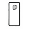 Coque pour Samsung S9 motif géométrique pattern noir et blanc - ronds noirs sur fond blanc - contour noir (Samsung S9)